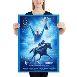 Poster 50X70 Mat Affiche Victoire prix  Cornulier 2026 Photos Hippique Racing France