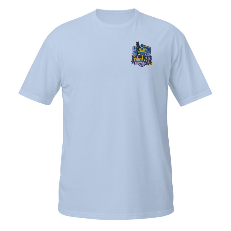 T-shirt Brodé Unisexe Logo Cepparulo (Bleu Ciel)