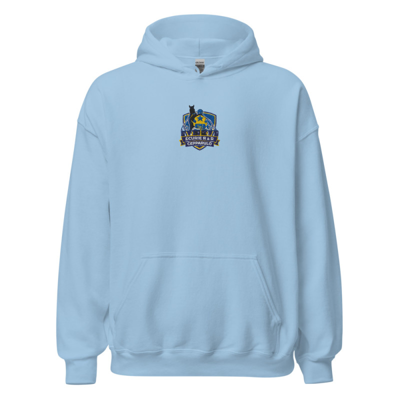 Sweat à capuche Brodé Logo Cepparulo (Bleu Ciel)