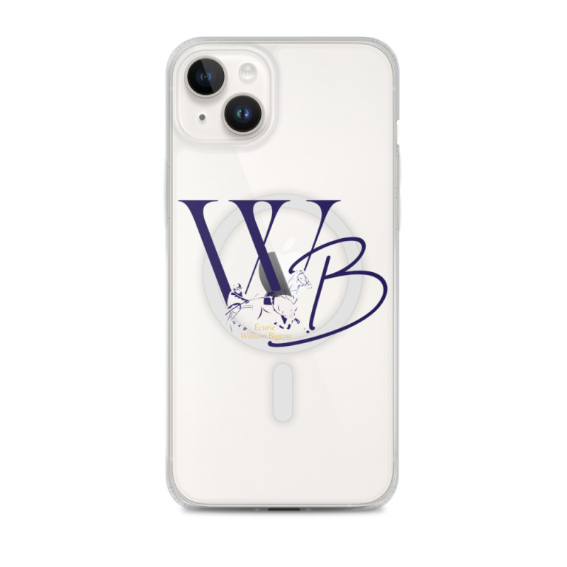 Coque transparente pour iPhone® avec MagSafe® Logo William Bigeon