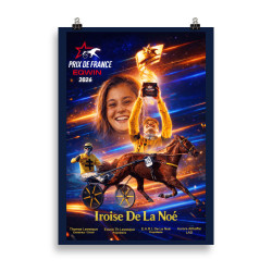 Poster Affiche Victoire Prix de France 2026 - photos course hippodrom…