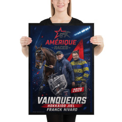 Poster 50X70 Affiche Victoire Prix D'Amérique 2026 - photos course hi…