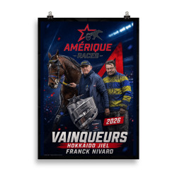 Poster 50X70 Affiche Victoire Prix D'Amérique 2026 - photos course hi…