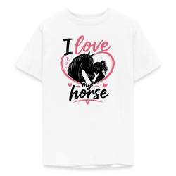 T-shirt Ado 9-14 Ans I love my horse (3 Coloris)