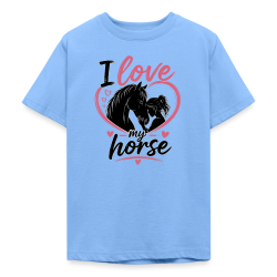 T-shirt Ado 9-14 Ans I love my horse (3 Coloris)