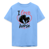 T-shirt Ado 9-14 Ans I love my horse (3 Coloris)