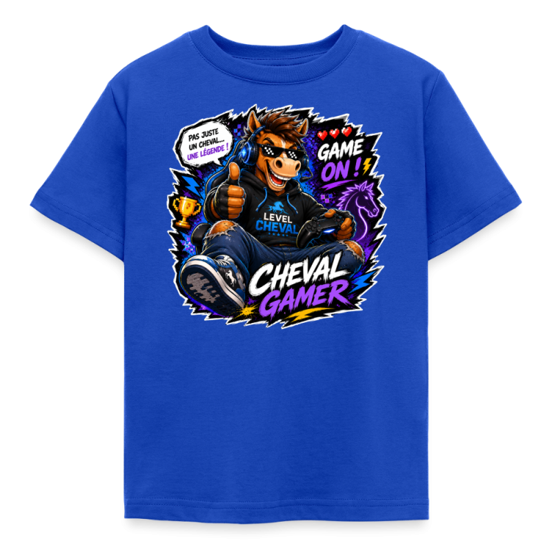 T-shirt Enfant 3-9 Ans Gamer Horsy (3 Coloris)
