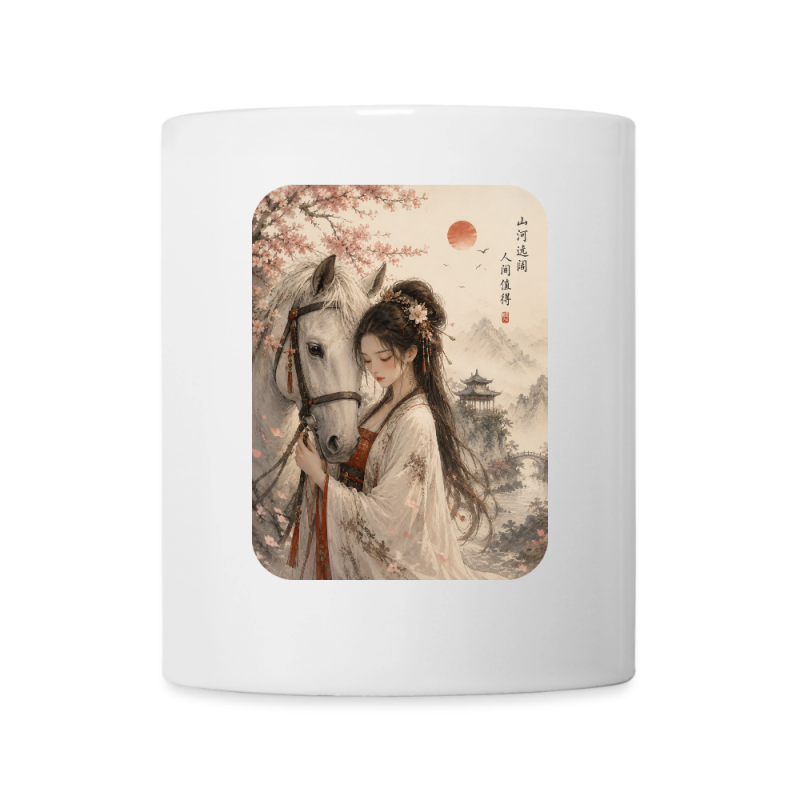 Mug Asian Horse Beige